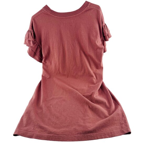 Current Elliot size 1 Small Dress Small Shirt Dress Pink Mauve Ruffled Sleeves - Picture 2 of 5